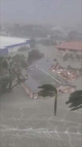 Hurricane Ian's storm surge dramatically impacted buildings at Fort Myers Beach.