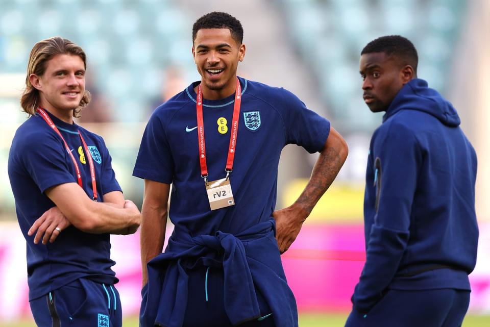 Chelsea defender Levi Colwill will be hoping to make his senior England debut at Hampden (The FA via Getty Images)