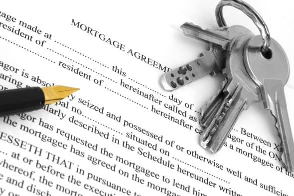 mortgage agreement with pen and ...