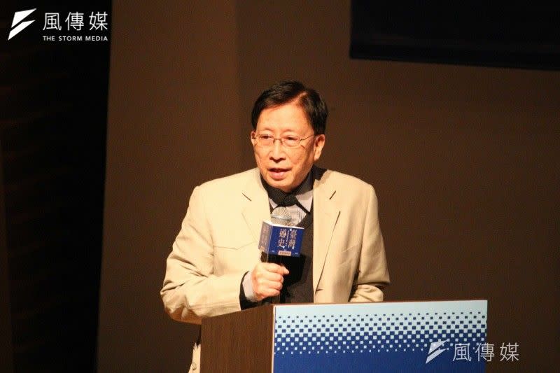 <cite>中華教育文化基金會董事長、行政院前院長劉兆玄感嘆，連橫的《台灣通史》中，很重要的先民來台300多年歷史，如今已逐漸被世人淡忘。（鍾秉哲攝）</cite>