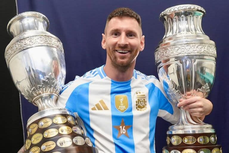 El primer posteo de Leo Messi tras consagrarse bicampeón de América. Foto/Instagram: @leomessi