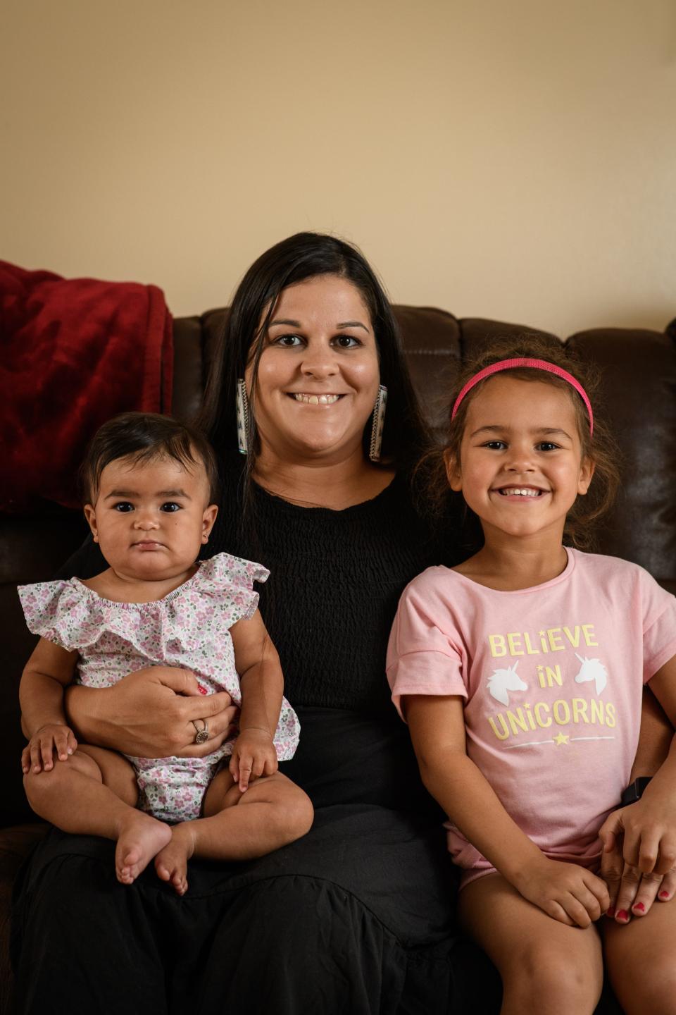 Concetta, 34, and her daughters, ages 5 years and 8 months.