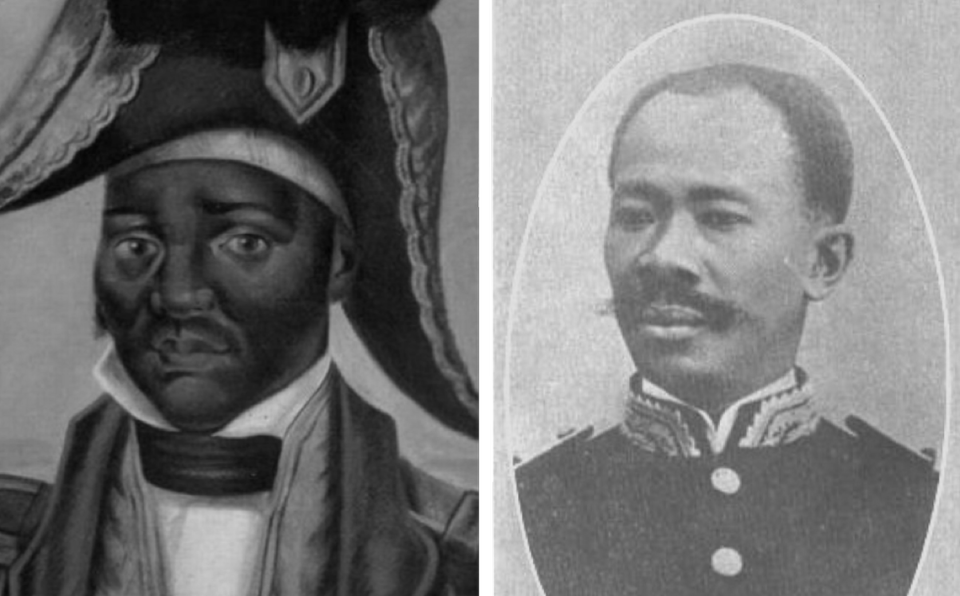 Jean-Jacques Dessalines, first ruler of an independent Haiti (left), and President Vilbrun Guillaume Sam.