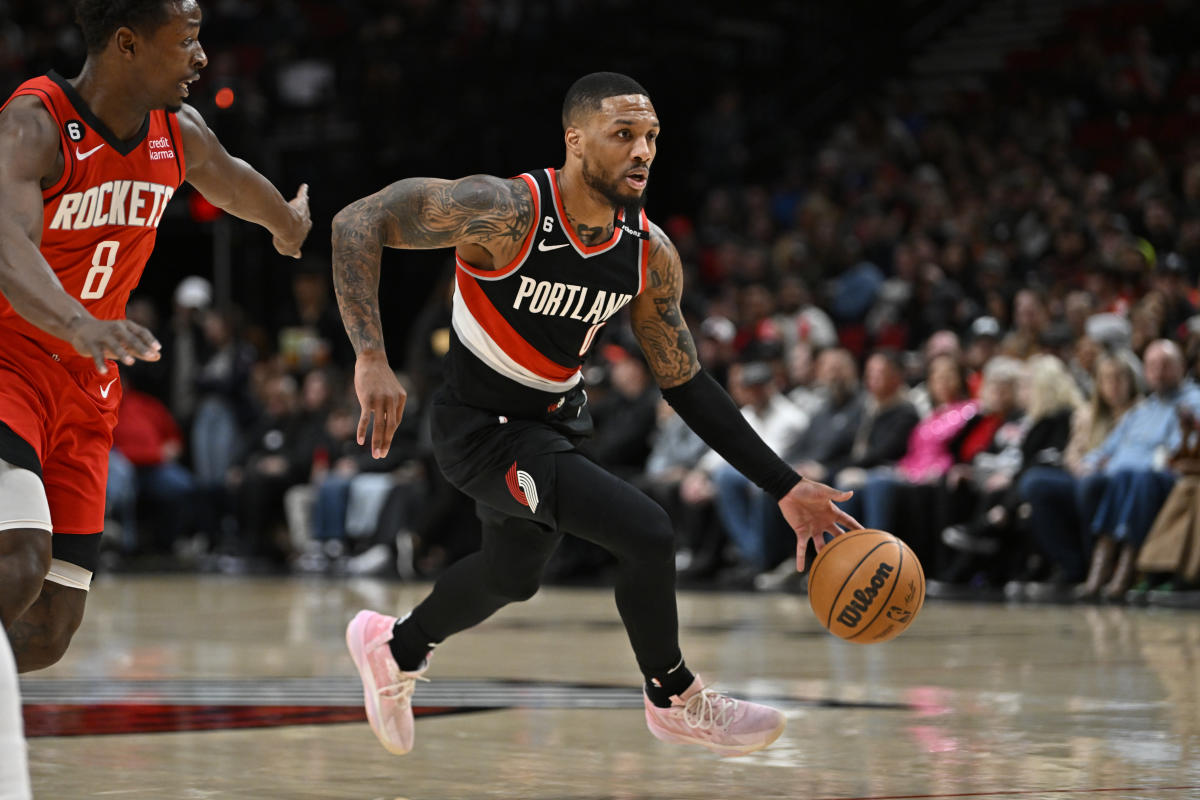 Damian Lillard laat een career-high 71 punten vallen in de overwinning van de Trail Blazers op de Rockets