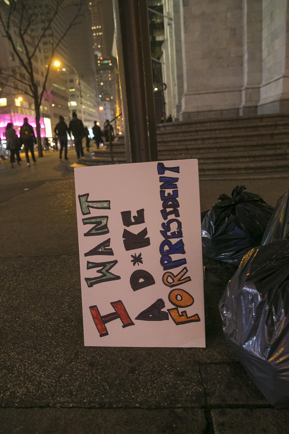 Discarded protest signs from the Women’s March in NYC