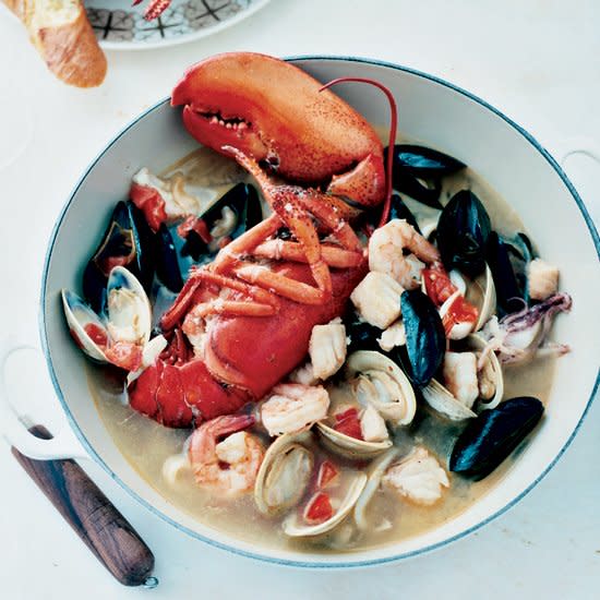 Seafood Stew with Saffron Zabaglione