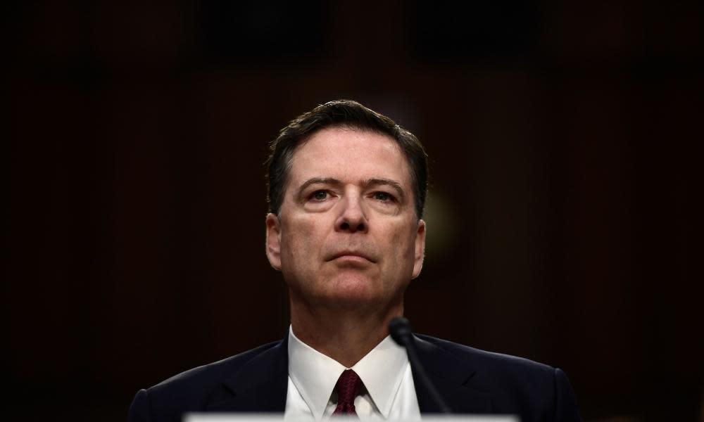 James Comey testifies before a Senate committee in Washington DC on 8 June 2017.