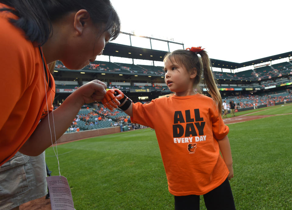 Hailey Dawson is on a quest to throw out a first pitch in every park. (Getty Images)