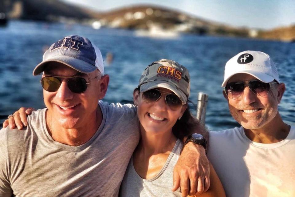 <p>Jeff Bezos Instagram </p> Jeff Bezos with his siblings, sister Christina and brother Mark.