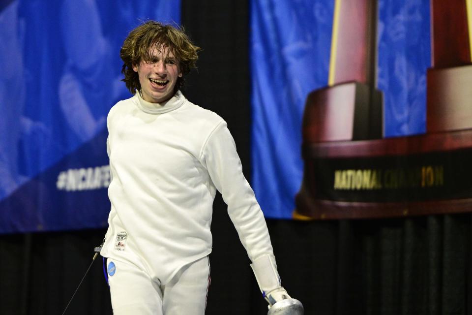 Ohio State fencer Gabriel Feinberg, of Lincoln, won an NCAA men's epee championship on March 27, 2022. He will be a sophomore this school year at OSU.