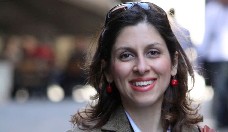 FILE PHOTO: Iranian-British aid worker Nazanin Zaghari-Ratcliffe is seen in an undated photograph handed out by her family