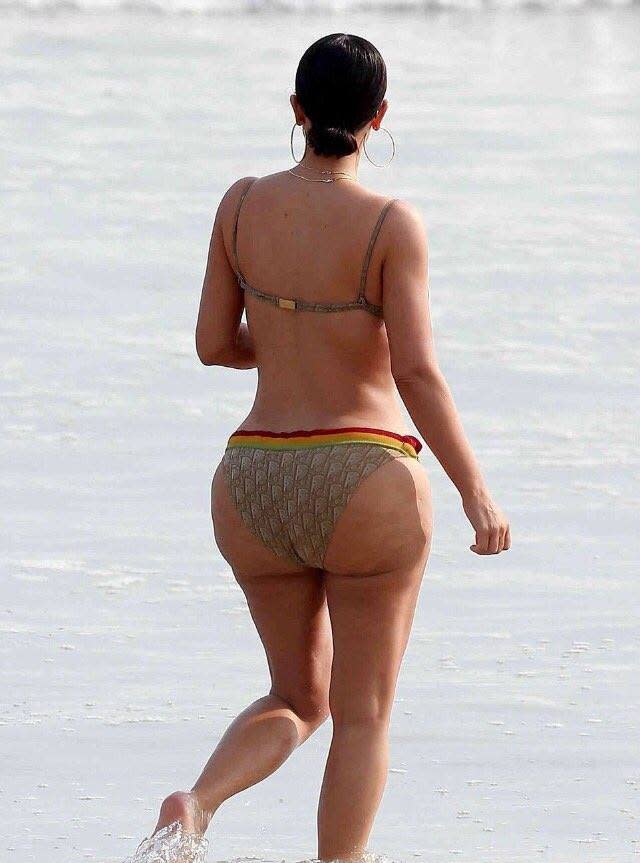 Candid Beach Nudes Freinds - Kim Kardashian shuts down criticism of her latest bikini pics