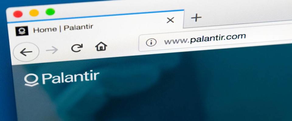 LONDON, UK - MARCH 29TH 2018: The homepage of the official website for Palantir Technologies - the private American software and services company, on 29th March 2018.