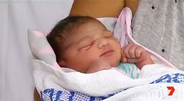 The birth was sudden and fast. Source: 7 News