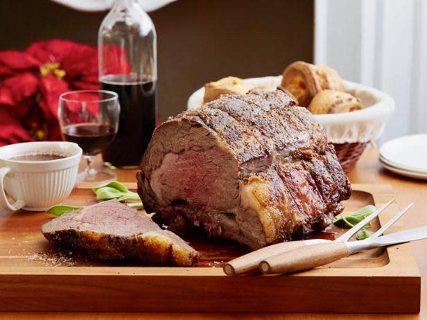 Alton Brown's standing rib roast, which he only makes once a year, on Christmas Day.