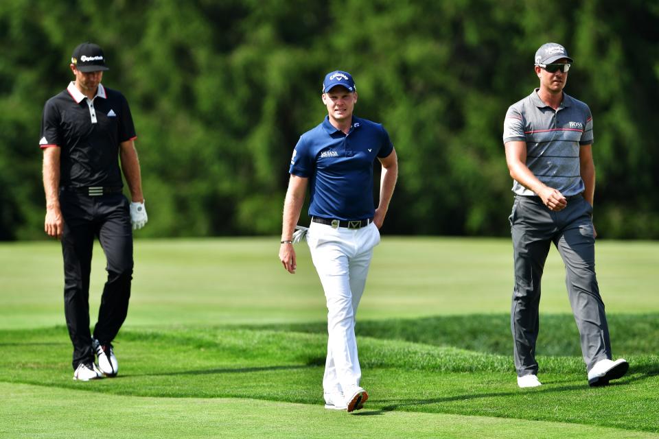 Dustin Johnson, Danny Willett, and Henrik Stenson. (Getty)