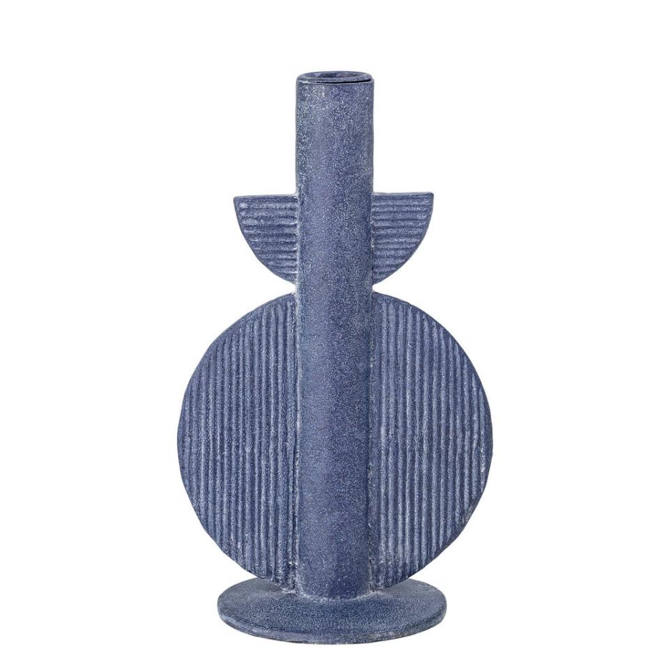 A blue geometric candle, £22, from Spicer and Wood (Handout)