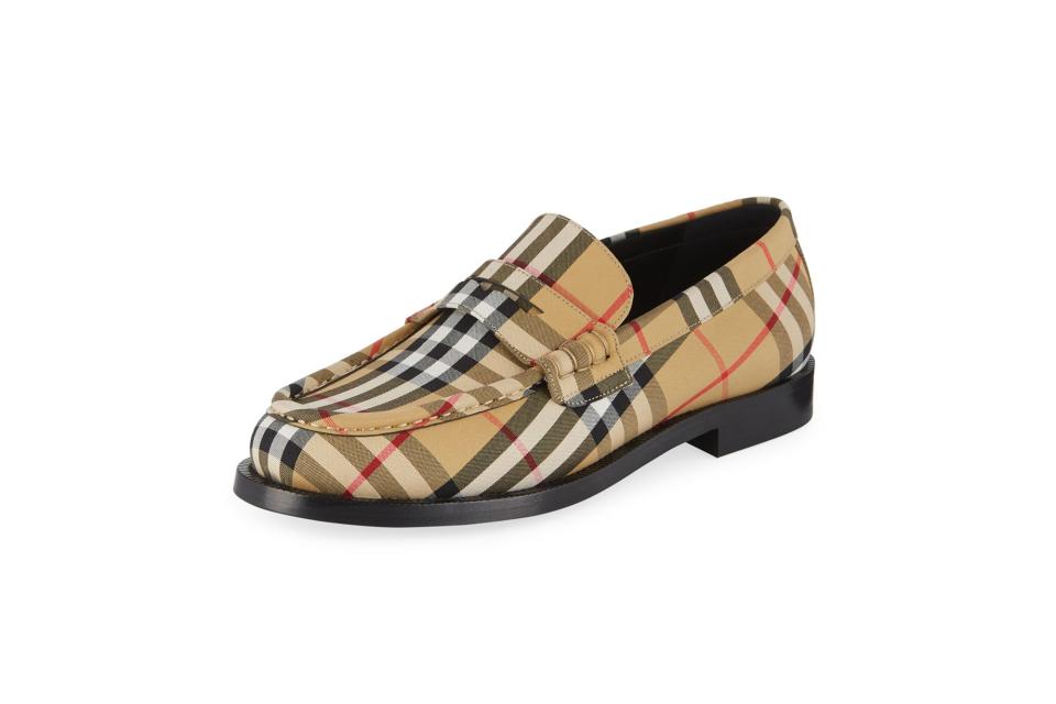 Burberry "Moore" check penny loafer