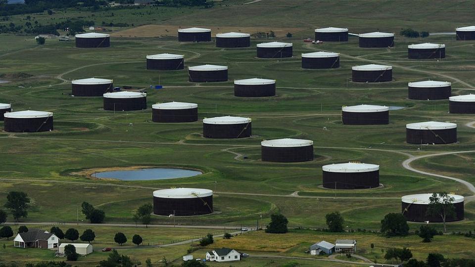 Tanques de petróleo en Cushing.