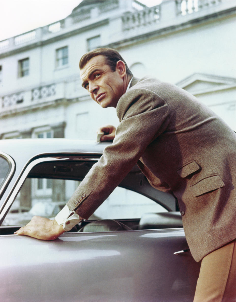 Connery on the set of Goldfinger in 1964.