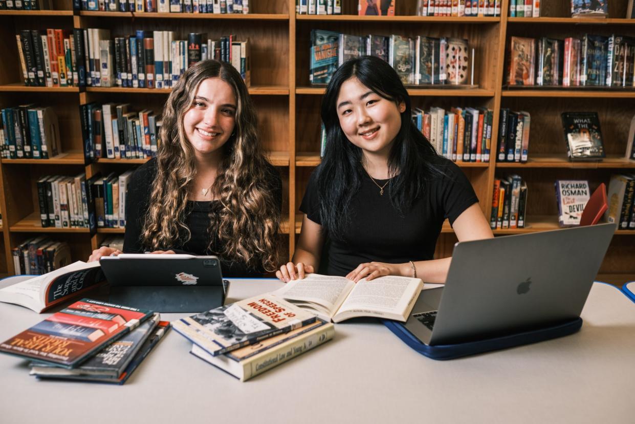 Due to the stress they witnessed among Jericho High School students applying to college, Willa Lefkowicz (left) and Farrah Park (right) were inspired to write about the role of affirmative action in the ever-changing admissions process.