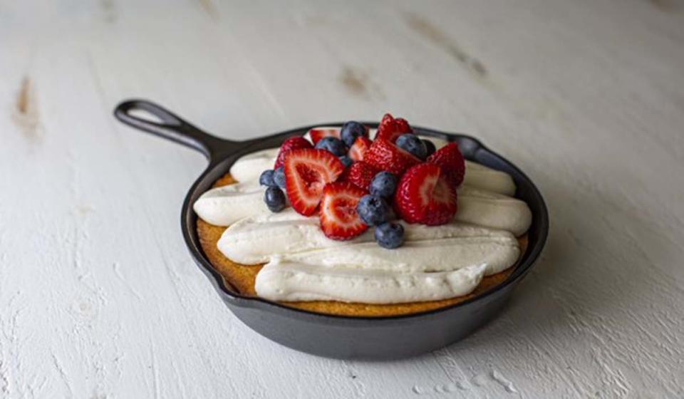 Cast iron pan with a dessert inside. (Photo: Walmart)