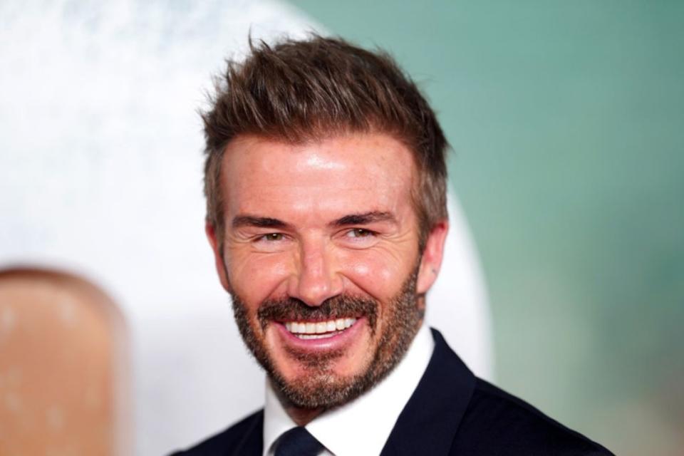 David Beckham attends the "99" World Premiere at Printworks on May 09, 2024 in Manchester, England. (Photo by Dominic Lipinski/Getty Images)