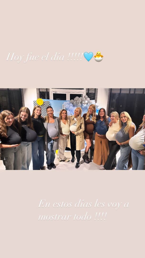 Nicole Neumann celebró su baby shower junto a sus hijas (Foto: Instagram @nikitaneumannoficial)