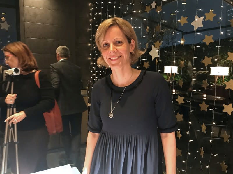 Julia Schwoerer, marketing top executive at Barilla, attends a presentation in Milan