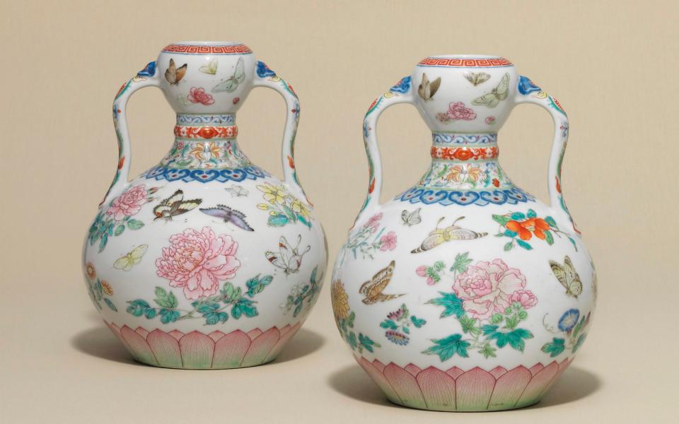 Christie's Chinese vases Qianlong Emperor - Credit: Christie's/SWNS