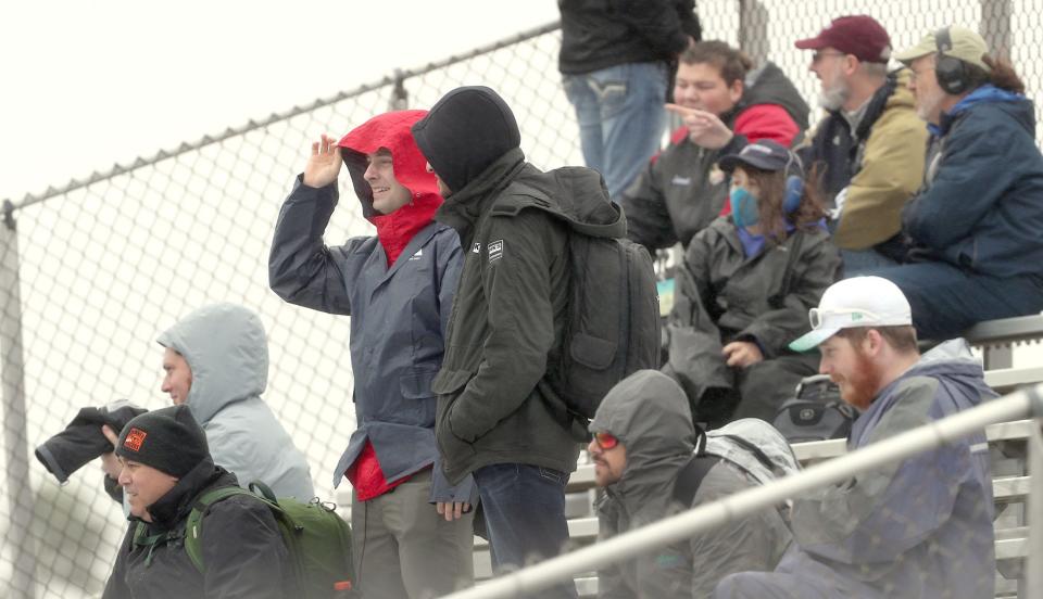 Race fans had to trade the shorts and flipflops for hoodies and jackets in January this year as they braved the cold and light showers watching Rolex 24 practice action at Daytona International Speedway.