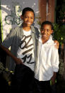 Tyrel Jackson Williams and brother Tylen Williams at the Los Angeles premiere of "The Odd Life of Timothy Green" on August 6, 2012.