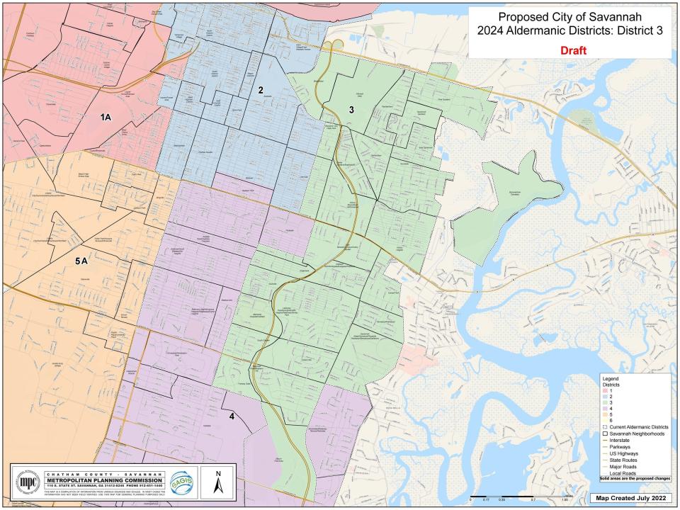 The MPC-proposed maps for the City of Savannah's once-per-decade redistricting session.