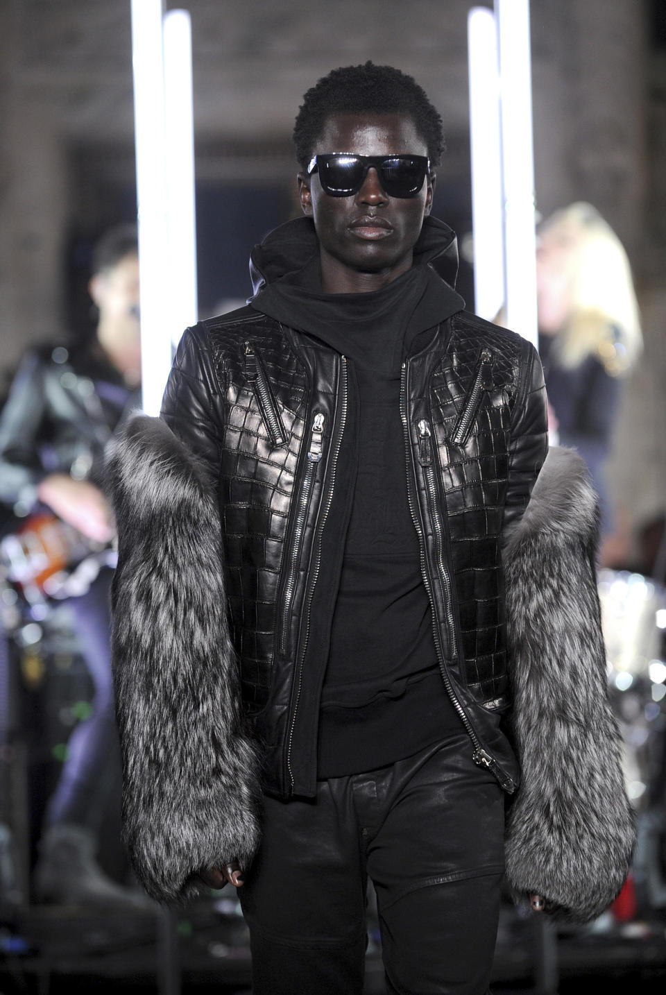 The Philipp Plein fashion collection is modeled during Fashion Week in New York, Monday, Feb. 13, 2017. (AP Photo/Diane Bondareff)