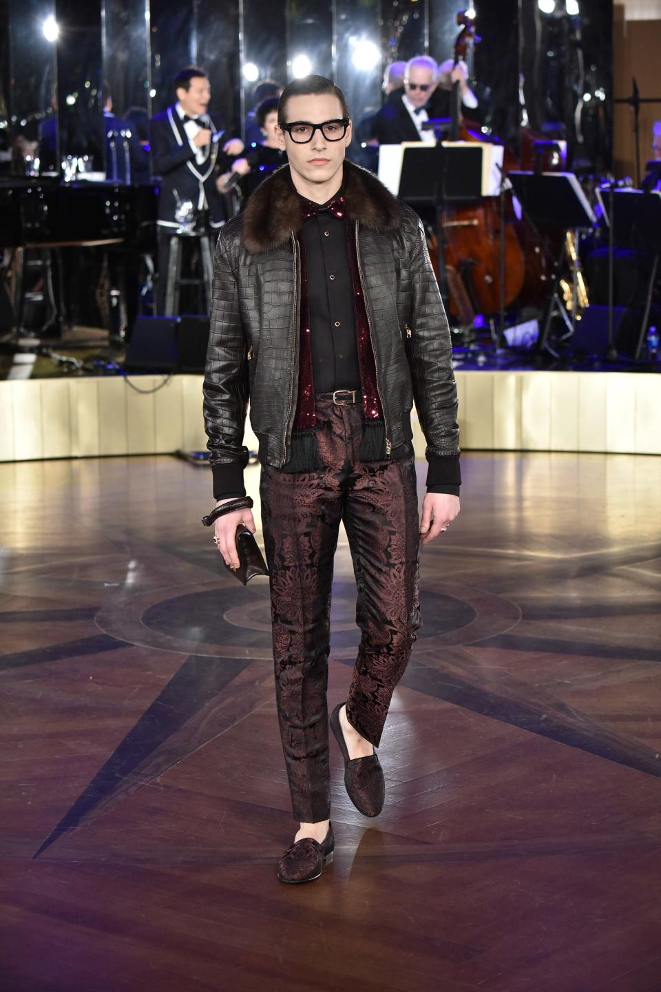 Dolce & Gabbana presented their Alta Sartoria menswear to a crowd that included Nick Jonas, Trevor Noah, and Steve Harvey.