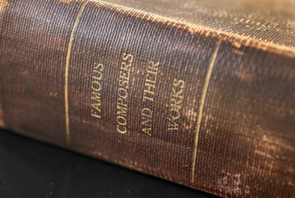 One of two books checked out of the Louisville Free Public Library nearly a century ago.