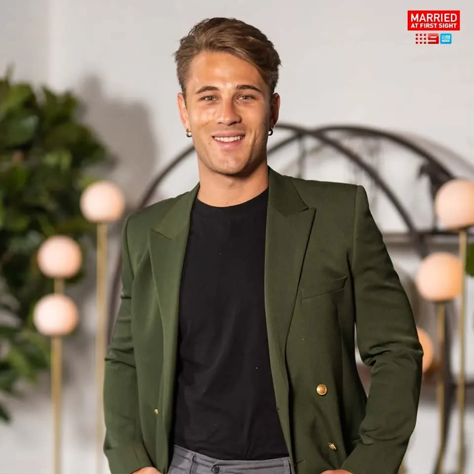 Mitch Eynaud on Married at First Sight. 