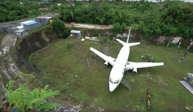 There's a rumour a restaurant owner bought the plane and planned to turn it into a restaurant. Source: YouTube/ ExploringWithJosh