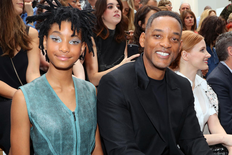 Will Smith and daughter Willow at a Chanel fashion show in Paris in 2016. (Photo: AP Photo/Thibault Camus)