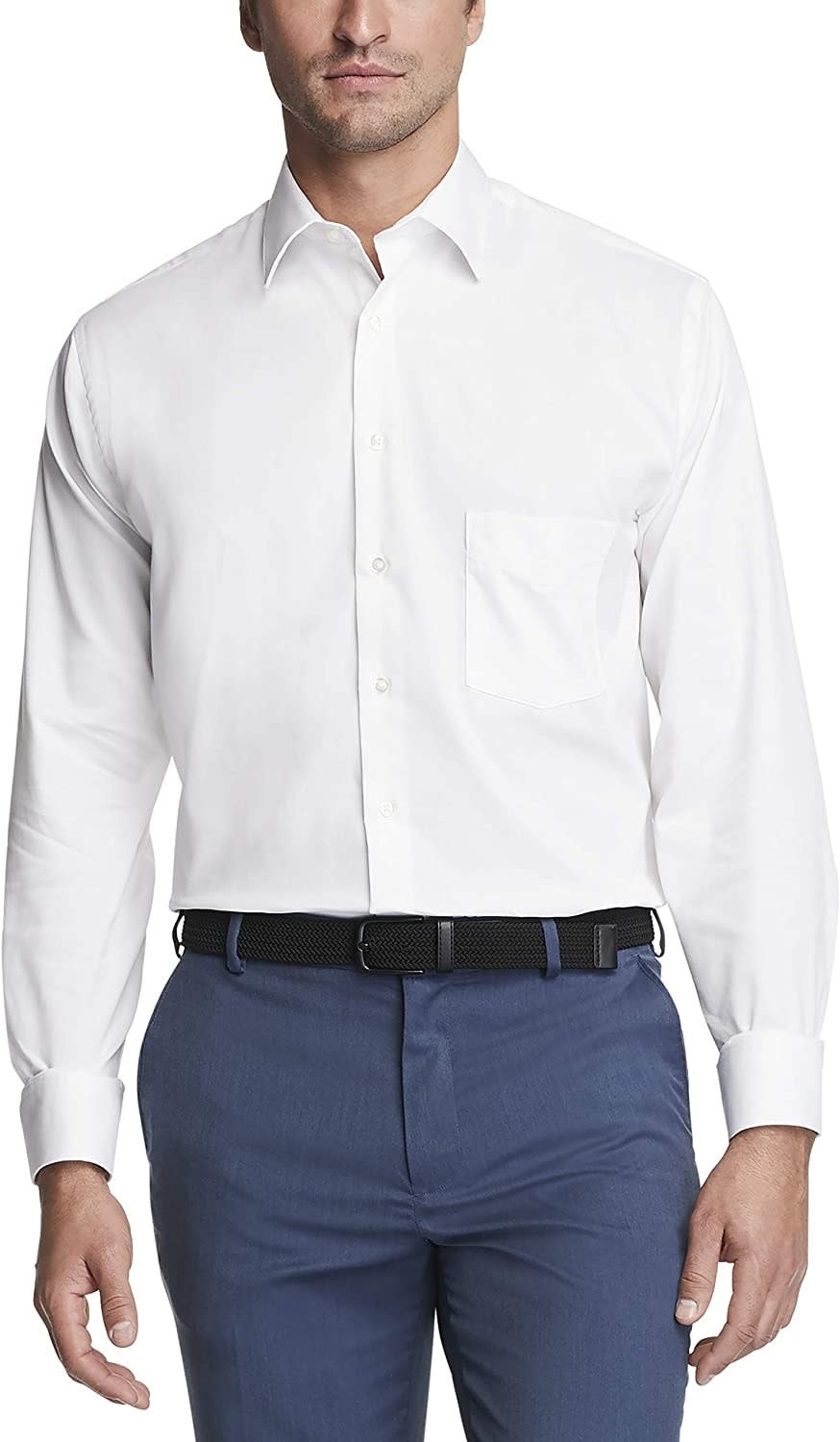 Van Heusen Men's Dress Shirt Regular Fit Stain Shield Stretch
