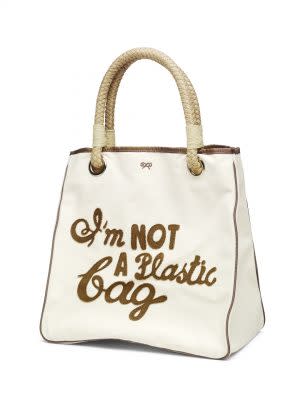 10_'I'm not a plastic bag' tote bag, by Anya Hindmarch, 2007, UK.