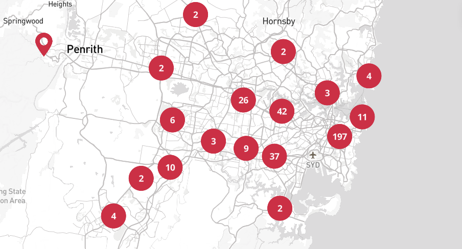 Exposure sites across Sydney continue to mount. Source: NSW Health