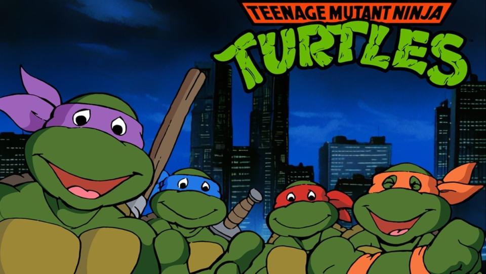 The four main Turtles from the 1987 Teenage Mutant Ninja Turtles animated series.