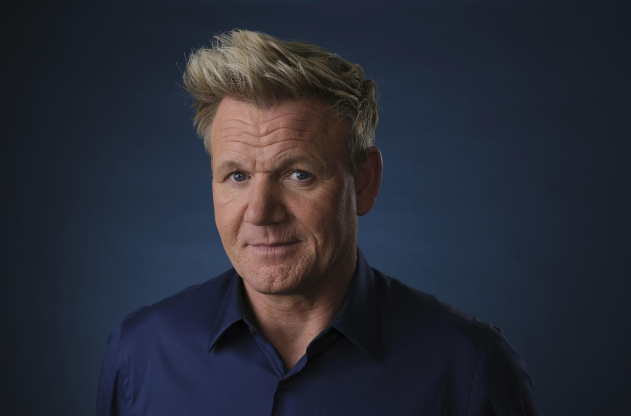 This July 24, 2019 photo shows chef and TV personality Gordon Ramsay posing for a portrait to promote his National Geographic television series "Gordon Ramsay: Uncharted," during the 2019 Television Critics Association Summer Press Tour at the Beverly Hilton in Beverly Hills, Calif. (Photo by Chris Pizzello/Invision/AP)