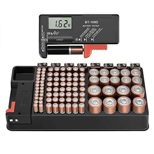 1) Battery Storage Organizer Case and Tester