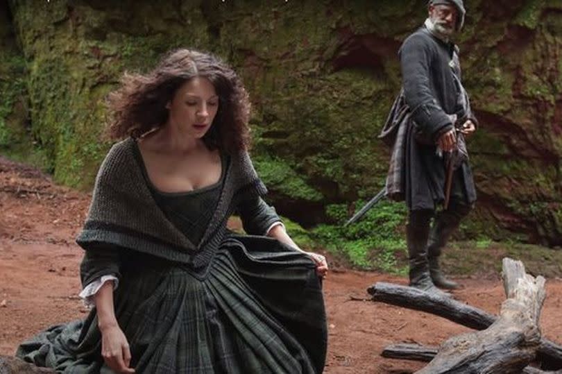 Dougal and Claire had a tense moment at the Devil's Pulpit during the first season of Outlander