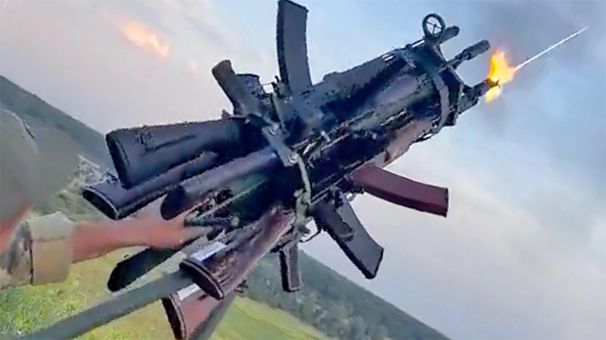 6 AK74 anti drone gun