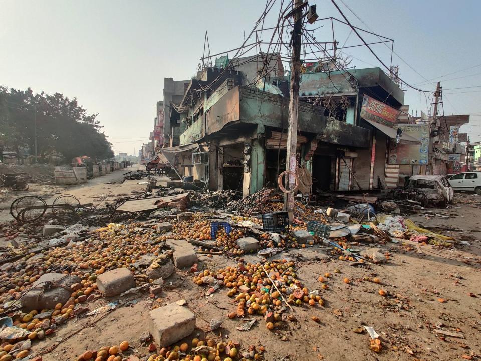 <div class="paragraphs"><p>A shop, and a home above it, in Chandbagh a day after it was burnt on 26 February last year.</p></div>