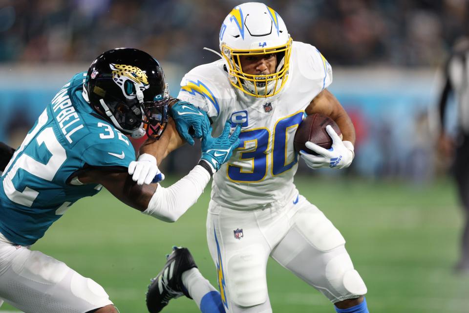 Los Angeles Chargers running back Austin Ekeler had 18 touchdowns in the 2022 season.