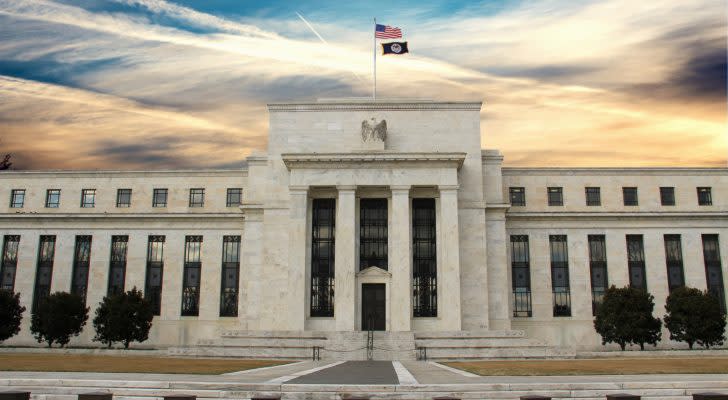 Fed rate hike: United States Federal Reserve Bank building on Constitution Avenue.